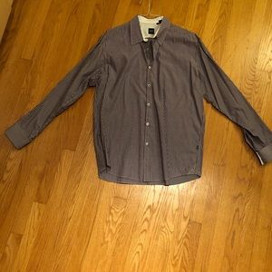 Hugo Boss XXL Striped Eggplant Dress Shirt